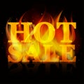 Hot sale billboard banner with glowing text in flames Ã¢â¬â vector